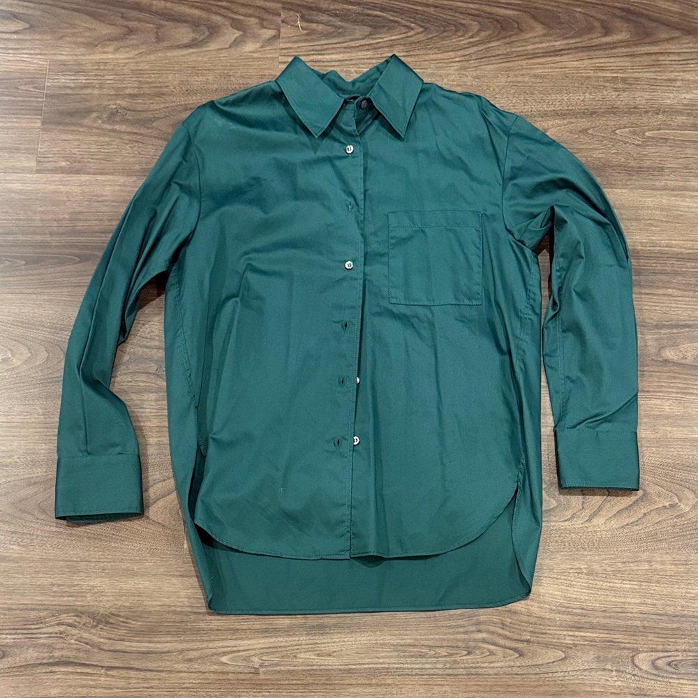 Green Women’s Button Down Top
